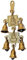 athizay Brass Hanging Subh labh Door Decor Wall Sculpture Ganesh laxmi hangings with Bells (Laxmi Ganesha Hanging 21 cm)