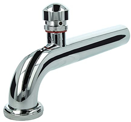 tecuro 90° Abgangsbogen mit Rohrbelüfter, Siphon Geruchsverschluss, verchromt, 220 mm, Rohrdurchmesser 32 mm, kürzbar