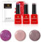 BLUESKY Gel Polish, Gel Nagellack Set, 10 Year Anniversary Collection - Set 2. 3 x 5 ml Rosa, Nude, Pastel, Glitzer, Lila