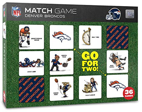 YouTheFan Memory Match Denver Broncos Lizenziertes Spiel, Teamfarben, Einheitsgröße
