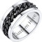 PROSTEEL schwarz Spinner Kette Ring Edelstahl 8mm breit personalisiert Bandring in Größe 54 Damen Herren Biker Ring Partnerringe Hip Hop Modeschmuck Accessoire für Abschluss Party