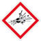 Aufkleber Warnzeichen GHS 01 „Explosionsgefahr/Explosive Stoffe“ GHS-Gefahrensymbol Folie selbstklebend, quadratisch | 5-20cm Made in Germany, Größen Name: 8,5x8,5cm