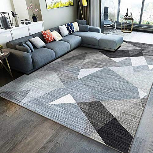 NF Grand tapis nordique rectangulaire imprimé géométrique 3D, tapis de salon, chambre à coucher, tapis antidérapant, petit tapis 140 x 200 cm
