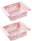 Kühlschrank-Organizer, Küchenorganizer, verstellbar, für Kühlschrank und Gefrierschrank, Rosa, 2 Stück
