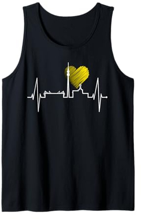 Dortmund Herzschlag Skyline Puls Ruhrpott Stadion Dortmunder Tank Top