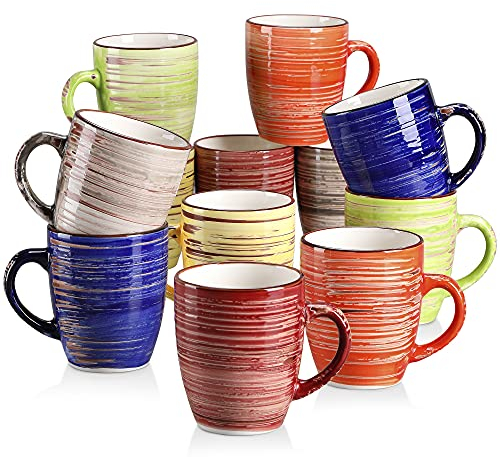 vancasso, Série ALBERO, Ensemble de Tasse Mugs, 12 Pièces, 375 ml