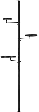 Rivanto® Teleskop-Pflanzen-Etagere Größe S, bis 181 cm, verzinkter Stahl, 3 Ablagen für Blumen & Dekoration