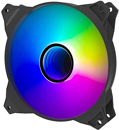 Zalman 120mm Infinity Mirror ARGB Case Fans, Silent 3-Pin Addressable RGB Fans for Desktop, 1200RPM 55.2CFM, 120mm x 120mm x 27mm, Metal, 12V DC, 2.3W