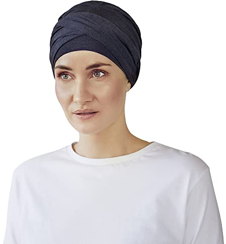 Christine Headwear Shakti Turban Damen Balu Melange | Chemo Kopfbedeckung Damen | Kopftuch für Damen Mit Haarausfall | Chemo Mütze Damen Auf 95% Viskose Bambus 5% Elasthan
