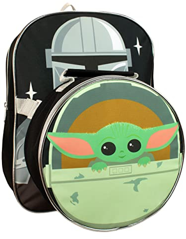 Star Wars Ragazzi Zaino e borsa per il pranzo Mandalorian Multicolore