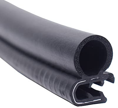 ETOPARS 197 Pulgada Junta de Goma para Puerta de Coche Protector de Bordes Auto Forma U Tira de Sellado Con Bombilla Lateral para Coche Barco 15mm X 21mm
