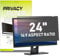 LAMA 24 Inch Computer Privacy Screen Filter, Universal Computer Monitor Privacy Filters (WxH:20.9*11.73), Anti-Spy/Anti-Scratch/Anti-Glare Protector for Widescreen Monitors(16:9)