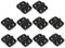 Jorzer Mini Plastikscharniere Türscharniere Schrank Schrank Türkugellager Scharnier Plastik Nylon Scharnier Elektrokasten Scharnier schwarz 10 Pack (30 mm*40 mm*4mm)