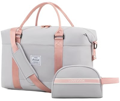 LOVEVOOK Reisetasche Damen Sporttasche Handgepäck Tasche Weekender Schwimmtasche Wasserdicht Travel Duffle Bag Fitnesstasche Frauen Kliniktasche für Reise Gym Flugzeug
