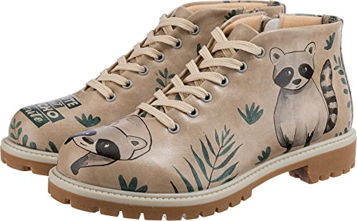 DOGO Damen Shortcut Boots Modische Stiefel, Beige, 39 EU