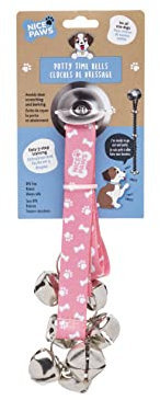 NICE PAWS Dog Door Bell - 7 Extra Loud Dog Door Bells for Potty Training - Durable, Chew-Resistant Potty Dog Bells for Dogs Adjustable Length, Puppy-Friendly for Easy Communication