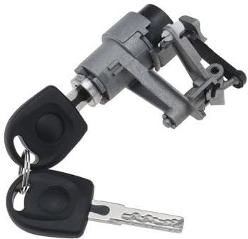 VGOL Car Trunk Lock Cylinder Tailgate Lock Cylinder Compatible with VW Golf IV, Lupo, Seat Arosa, Ford Galaxy; 1J6827297G, 1J6827297C, 1J6827297D, 1J6827297K; Silver; 2 Keys