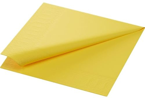 3000 Duni Tissue-Servietten 33 x 33 cm Gelb 1-lagig
