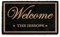 Personalised Doormat (45cm x 75cm) Small, Customise with Name, Initial, Text, Coconut Core Fibre Heavy Duty Mat, Rug, Family Name Welcome Dots Indoor Natural Coir Wide Door Mat