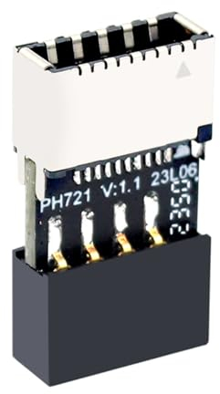Paopaoldm Mainboard USB 2.0 9-polig auf Typ-C TypeE 20-polige Buchse Adapter, effiziente und stabile Geschwindigkeit, USB 2.0-Buchse auf Typ E Stecker