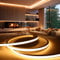 BRIMETI LED Streifen Aussenbereich 230V Neon LED Strip 5M Wasserdicht Lichtband IP65 Warmweiß Silikon Aussen Schlauch 120LED/M Outdoor Lichtleiste Band für Innen Heim Küche mit Netzteil