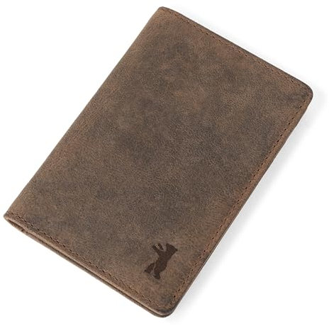 Berliner Bags Vintage Porte-Cartes en Cuir Porto, Porte-Cartes Fin avec Protection RFID Certifiée TÜV et Coffret Cadeau pour Femme et Homme - Marron