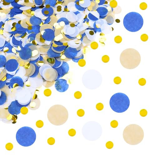 ParPix 50g Runde Bunt Streudeko, 2.5cm Konfetti Glitzer mit 4 Verschiedenen Farben, Confetti Geburtstag Hochzeit Tischdeko, Konfetti für Valentinstag, Ballondekoration (Blau)