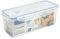 Addis Frischhaltedose mit Clip, 2 Liter, schmal, rechteckig, luftdicht, Silikondichtung, BPA-frei, leicht verschließbare Deckelclips, transparent