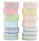Songdao 12 rollos Rejilla Washi Tape Set, Tela escocesa Cinta Vintage Adhesivo Decorativo Obra de Arte Inspirada Masking Tapes para Artes, Bullet Journal, Scrapbooking, Bricolaje (Style Three)