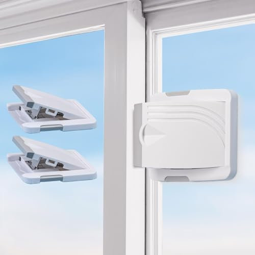 Todays Kids Sliding Glass Door Lock (2 Pack) - Child Proof Lock for Sliding Door, Easy to Install Sliding Window Lock - Strong Adhesive Sliding Door Security Lock, Window Locks & Sliding Door Lock