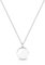 ALEXCRAFT Silber Halskette für Damen, Silber Kette Damen Runder Anhänger Halskette Verstellbarer Lange Halskette Zarte Personalisierte Halskette Schmuck für Damen