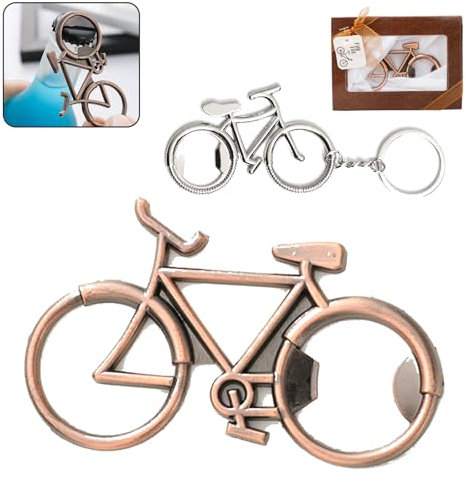Fahrrad Flaschenöffner,2 Stück Schönes Fahrrad-Dekor mit Geschenkkarton Männer Vintage Fahrrad Bieröffner Flaschenöffner Lustig Schlüsselanhänger Geburtstagsgeschenk für ihn Vater Ehemann Opa Freund