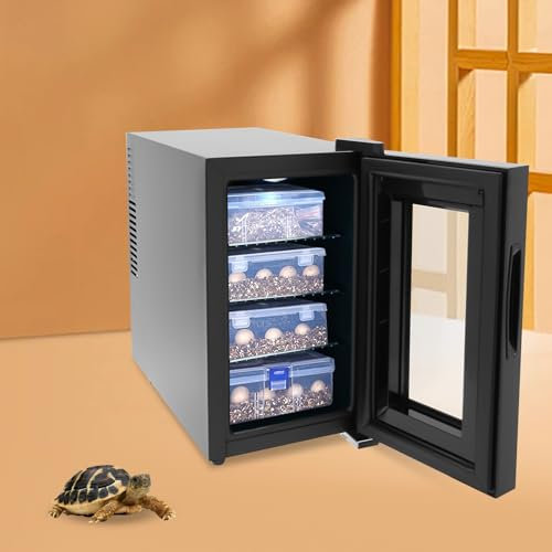 WOQLIBE Reptilien Inkubator 23L Intelligent Brutmaschine Einstellbare Temperatur(10-40°C), Kükenaufzuchtbox für Wasserschildkröten, Landschildkröten, Halbwasserschildkröten, Eidechsen, Schlangen