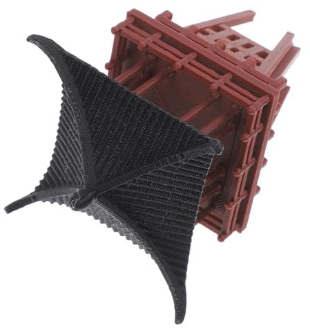 BESPORTBLE Viereckpagode Garten Dekor Mikro-gartenpavillon Miniatur-pagode Statue Für Zen-Garten Bonsai-Ornament Asiatisches Feengarten-zubehör Aquarium-dekor Pavillon Für Landschaft Ornament