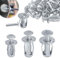 Hevysuo 45 Piezas Tuercas en Forma de Pétalo M4 M5 M6,Tornillos de Pétalos de Flores de Metal,Anclajes Robustos Para Pared Hueca para Paneles de Yeso,Chapa de Hierro,Pared,Plateado