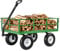 VEVOR Bollerwagen 110x75x67 cm, Transportwagen, Gartenwagen, Gerätewagen, 2-in-1-Handwagen, mit 13-Zoll-All-Terrain-Reifen, abnehmbaren Seitenteilen aus Netzmaterial und um 180° drehbarem Griff