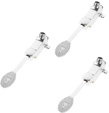 Homoyoyo 3pcs Foot Pedal Control Faucet Foot Operated Bathroom Faucet Water Pump Tap for