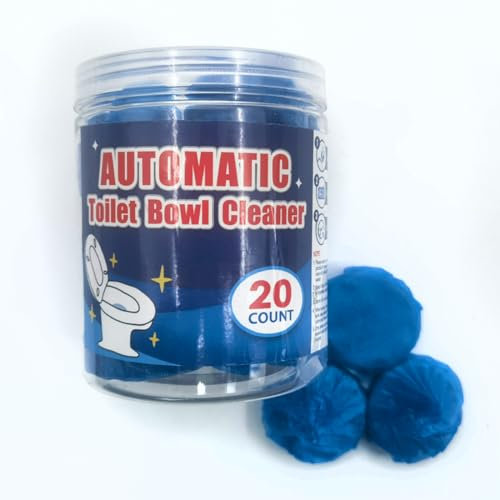 coldchill Paquete de 20 limpiadores de inodoros, tabletas limpiadoras de inodoro de larga duración con tecnología de liberación sostenida contra manchas duras, limpiador automático de inodoro para