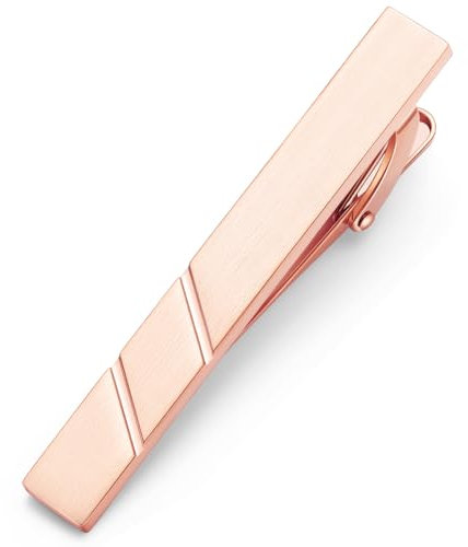 HONEY BEAR 1.97/2.12 Homme Pinces à Cravate pour Hommes Taille Normale, 5cm/5.4cm (Or rose brossé 5.4cm)