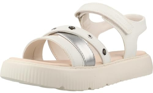 Geox J Sandal Kodette Gir, White, 6 UK