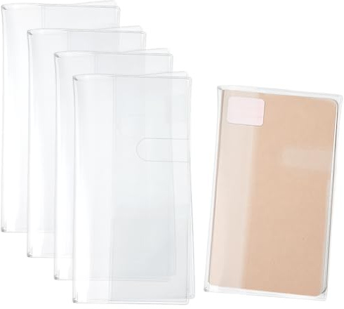 SUPERFINDINGS 4 Stück PVC Klare Plastik Buchhülle 22x26cm Mattierte Wasserdichte Starke Plastik Schutzumschläge Für Bücher Planer Deckelschutz Für Wochen Zubehör