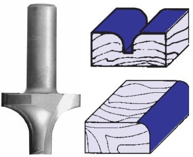 Whiteside Router Bits 2062 Plunge Round Over Bit with Plunge Point 1/2-Inch Radius and 1-5/8-Inch Large Diameter by Whiteside Router Bits