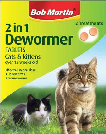 Bob Martin 2 In 1 Dewormer for Cats & Kittens 20g - Bulk Deal of 6x