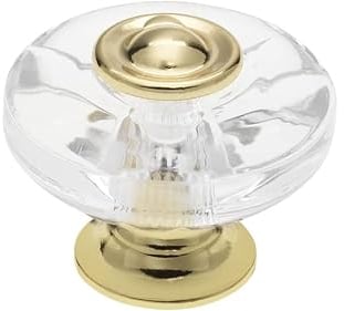 SIRO Möbelknopf Höchstadt, Klassisch, Vintage, Design, Kunststoff - Druckguss glaseffekt kristall glänzend vergoldet, 38 mm x 31 mm x 21 mm, H119-38GE1ZN20