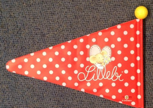 Fahrradwimpel Sicherheitswimpel Lillebi rot/rosa Pünktchen