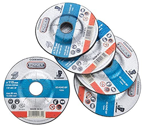 Connex COX938005 Trennscheibe Metall, DSA zertifiziert, Ø 115 mm, 5 Stück