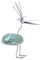 Therese immer gut gelaunt. Gartenfigur-Edelstahl-Steinvogel mit Naturstein, wetterfest, rostfrei. Lustige Skulptur als Deko für Garten, Terasse, Balkon und Wohnung. Ideal auch als Herren-Geschenk. Ca. 35 cm hoch. Tiedemann Manufaktur & Design.