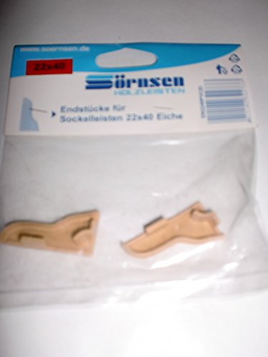 Sörnsen Endstücke für Sockelleisten 22 x 40 Eiche 2er-Pack