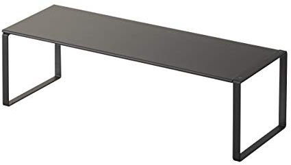 Yamazaki 2573 FRAME Schuhablage, schwarz, Stahl, Minimalistisches Design, 34~60 x 12 x 10 cm (LxBxH)
