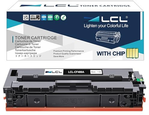 LCL 201A CF400A (1Stück Schwarz) Toner Kompatibel für HP Color Laserjet Pro M252 M252dw M252n MFP M274 M274n M277 M277dw M277n MFP-M277c6